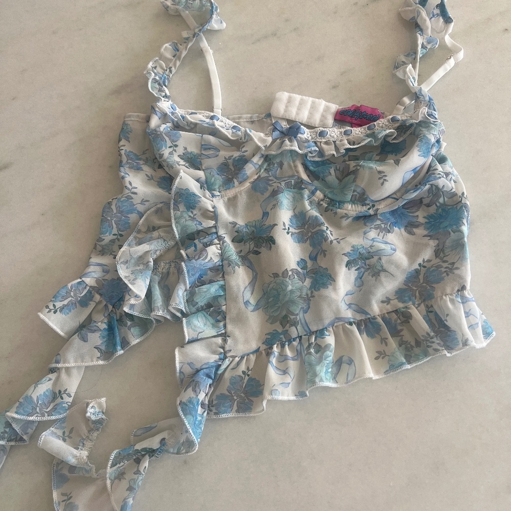 Cascade Ruffle Bra Top